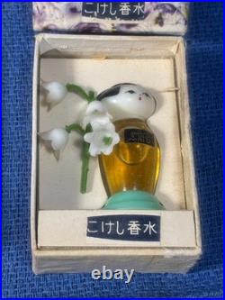 ORIGINAL BOX With5 Vintage KOKESHI Doll Perfume Bottle Hand Painted in JAPAN, MUSK