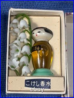 ORIGINAL BOX With5 Vintage KOKESHI Doll Perfume Bottle Hand Painted in JAPAN, MUSK