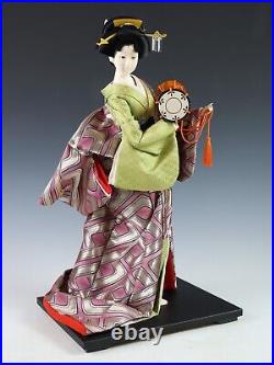 Old Vintage Japanese GEISHA Doll -Traditional Percussion Yamashina- Oyama Doll