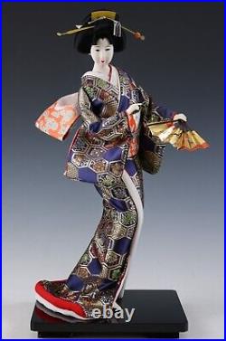 Old Vintage Japanese Geisha Kyoto Doll -The Traditional Fan