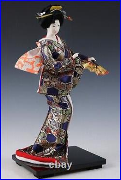 Old Vintage Japanese Geisha Kyoto Doll -The Traditional Fan