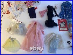 Original 1960-1961 Blonde Bubble Cut Barbie lots of original outfits& 1961 Case
