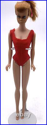 Original VTG Red Titian SWIRL PONYTAIL BARBIE DOLL Helenca Swimsuit