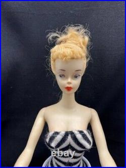 Original Vintage 1959 Mattel Blonde Straight Leg #3 Barbie. Japan