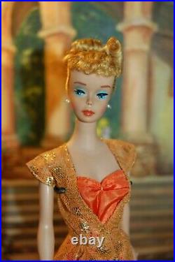 Original Vintage Mattel 1960 Tm Barbie Doll #850 Blond Ponytail #4 Sold Nude