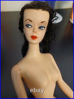 Original Vintage Number 1 Ponytail Brunette Barbie Doll 1959 Japan