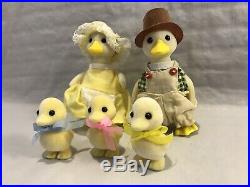Original Vintage Sylvanian Families Complete Puddleford Ducks Family Japan 1988