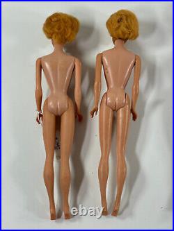 Pair (x2) Blonde 60s Bubblecut Barbie Dolls Japan NICE + dreses