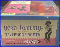 Pos'n Tammy Doll In Telephone Booth Box With Original Outfit + Purse Mint Vintage