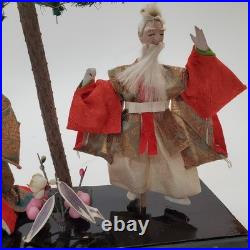 Pre-War Vintage Japanese Takasago Dolls Elderly Couple Longevity Harmony