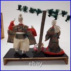 Pre-War Vintage Japanese Takasago Dolls Elderly Couple Longevity Harmony