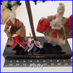 Pre-War Vintage Japanese Takasago Dolls Elderly Couple Longevity Harmony