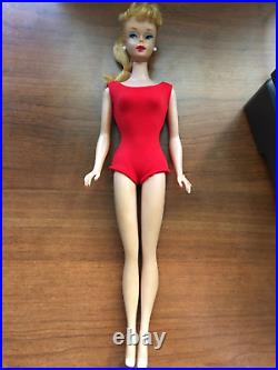 Pretty Vintage Blonde Number 4 (or 5) Ponytail Barbie Doll Mattel