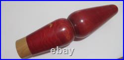 RARE! 12 HASHIME TAKAHASHI Vintage Kokeshi Doll Signed 1970s Japan Red Kimono