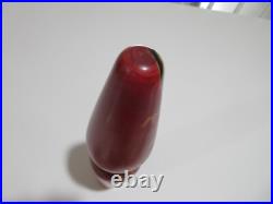 RARE! 12 HASHIME TAKAHASHI Vintage Kokeshi Doll Signed 1970s Japan Red Kimono