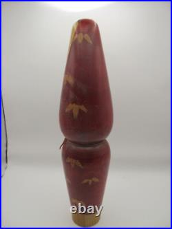 RARE! 12 HASHIME TAKAHASHI Vintage Kokeshi Doll Signed 1970s Japan Red Kimono