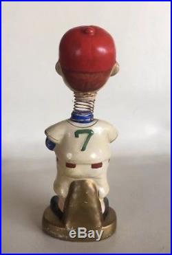 RARE 1940s BOBBLEHEAD NODDER Japan BASEBALL DOLL MLB 7 SCARCE Vintage Antique
