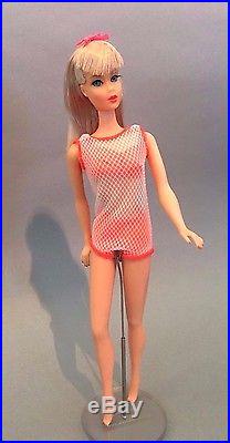 RARE ALL ORIGINAL Vintage TNT Silver Blonde Barbie Twist n Turn Japan 1966