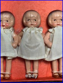 RARE Dionne Quintuplets Dolls with Nurse Made In Japan House Of SECO Vintage Set