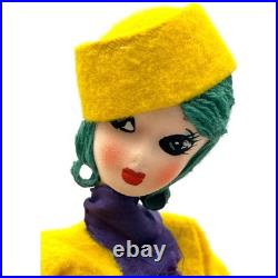 RARE MCM 3 Vintage 1960s Handmade 12 Japanese Big-Eyed Posable Teenager Dolls