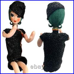 RARE MCM 3 Vintage 1960s Handmade 12 Japanese Big-Eyed Posable Teenager Dolls