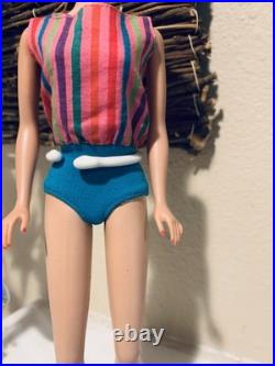 RARE VINTAGE'65 JAPAN-STAMPED PLATINUM MATTEL American Girl Barbie Doll