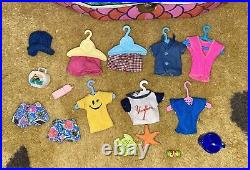 RARE Vintage 1965 Barbie Doll Mattel Tutti and Todd House & Lot of their Clothes