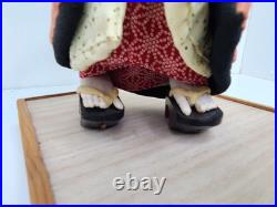 RARE Vintage Japanese Doll by Rakuho Oyama Style Umbrella Kimono Display
