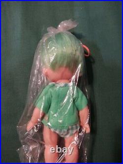 Rare 1960's Japan Made Shiba Era Big Eyes Doll Kiddle With Rare Green Hair