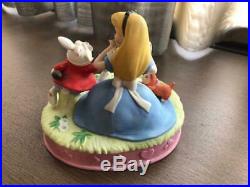 Rare Disney Alice in Wonderland Figure Doll Ornament White Rabbit Vintage
