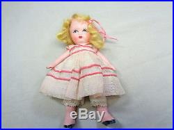 Rare Nancy Ann Doll Japan Chubby Belly in Orig Pink Dress Vintage NASB