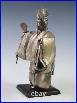Rare Old Vintage Product Japanese Noh Takaoka Bronze Figure OKINA Dancer Tsushim