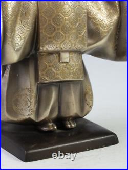 Rare Old Vintage Product Japanese Noh Takaoka Bronze Figure OKINA Dancer Tsushim