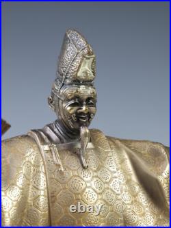 Rare Old Vintage Product Japanese Noh Takaoka Bronze Figure OKINA Dancer Tsushim