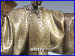 Rare Old Vintage Product Japanese Noh Takaoka Bronze Figure OKINA Dancer Tsushim