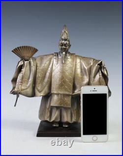 Rare Old Vintage Product Japanese Noh Takaoka Bronze Figure OKINA Dancer Tsushim