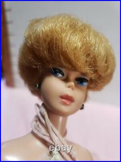 Rare Vintage 1960's bubble cut Titian Red Hair Barbie withnight grown and robe