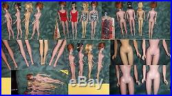 Rare Vintage Barbie Lot, 4 Dolls, #3 Ponytail, Clothes, Completers, Japan Spike& More