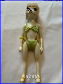 Rare Vintage Japan 1966 Peteena The Poodle In A Bikini 9 Inch Doll Gc