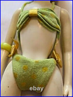 Rare Vintage Japan 1966 Peteena The Poodle In A Bikini 9 Inch Doll Gc