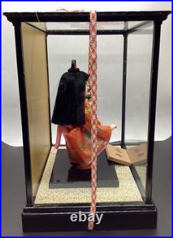 Rare Vintage Japanese Geisha Doll in Original Glass Case