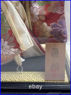 Rare Vintage Japanese Giesha Doll Numbered Glass Case 12 Figurine. Beautiful
