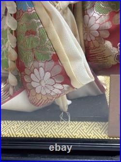 Rare Vintage Japanese Giesha Doll Numbered Glass Case 12 Figurine. Beautiful