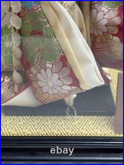 Rare Vintage Japanese Giesha Doll Numbered Glass Case 12 Figurine. Beautiful