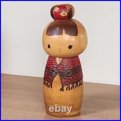 Rare Vintage Sosaku Kokeshi by Hiroe Fukushima Japan Handmade Wooden Doll 1970s