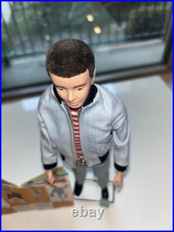 Rare Vintage T. M. 1960 Barbie Boyfriend Brown Flocked Hair Ken Doll # 750