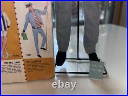 Rare Vintage T. M. 1960 Barbie Boyfriend Brown Flocked Hair Ken Doll # 750