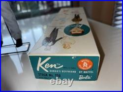 Rare Vintage T. M. 1960 Barbie Boyfriend Brown Flocked Hair Ken Doll # 750