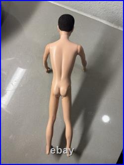 Rare Vintage T. M. 1960 Barbie Boyfriend Brown Flocked Hair Ken Doll # 750