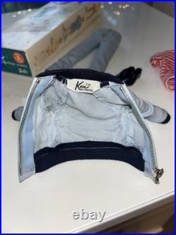 Rare Vintage T. M. 1960 Barbie Boyfriend Brown Flocked Hair Ken Doll # 750